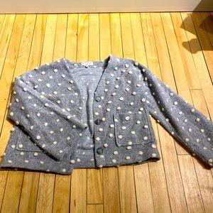 Madewell Texture & Thread size small Boxy Bobble Grey Cardigan
